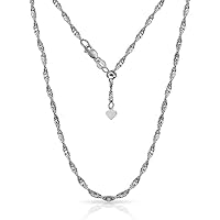 Amazon.com: Sterling Silver 1.5MM Fancy Italian Adjustable Diamond